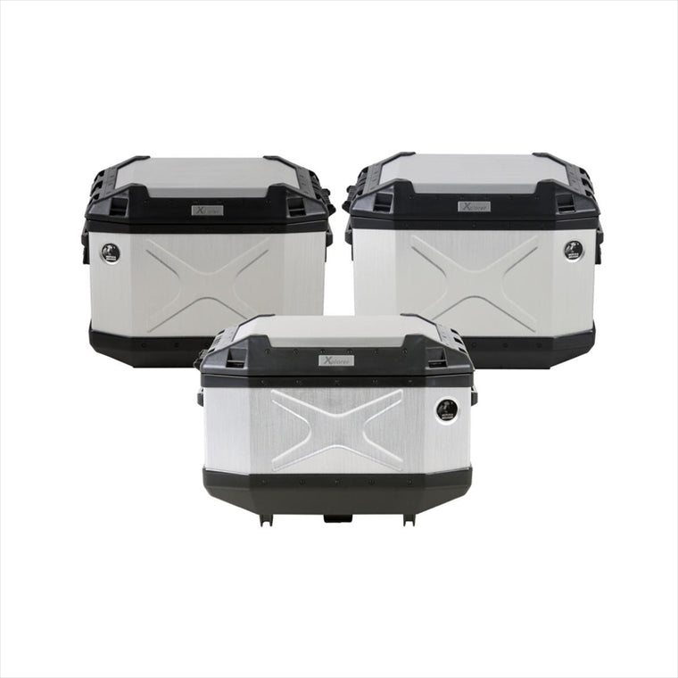 HEPCO&BECKER(ヘプコアンドベッカー) | XPLORER 3BOXセット トップケース45+サイドケース40 | HBS-XPR-ALL-40-S | シルバー