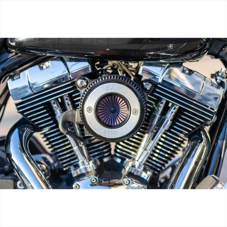 エスアンドエスサイクル | S＆S AirStinger エアスティンガーステルス エアクリーナー アルミリング ナチュラルフィニッシュ ツインカム 電子スロットル  08-17 | 170-0715A