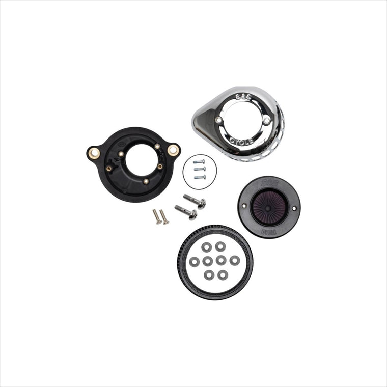 エスアンドエスサイクル | S＆S AirStinger エアスティンガーステルス エアクリーナーキット クローム ミルウォーキーエイト 17-23 | 170-0717A