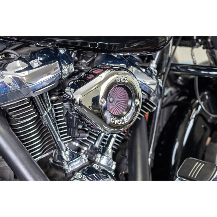エスアンドエスサイクル | S＆S AirStinger エアスティンガーステルス エアクリーナーキット クローム ミルウォーキーエイト 17-23 | 170-0717A