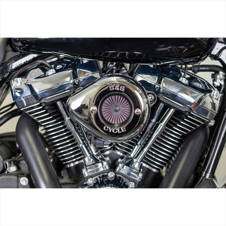 エスアンドエスサイクル | S＆S AirStinger エアスティンガーステルス エアクリーナーキット クローム ミルウォーキーエイト 17-23 | 170-0717A