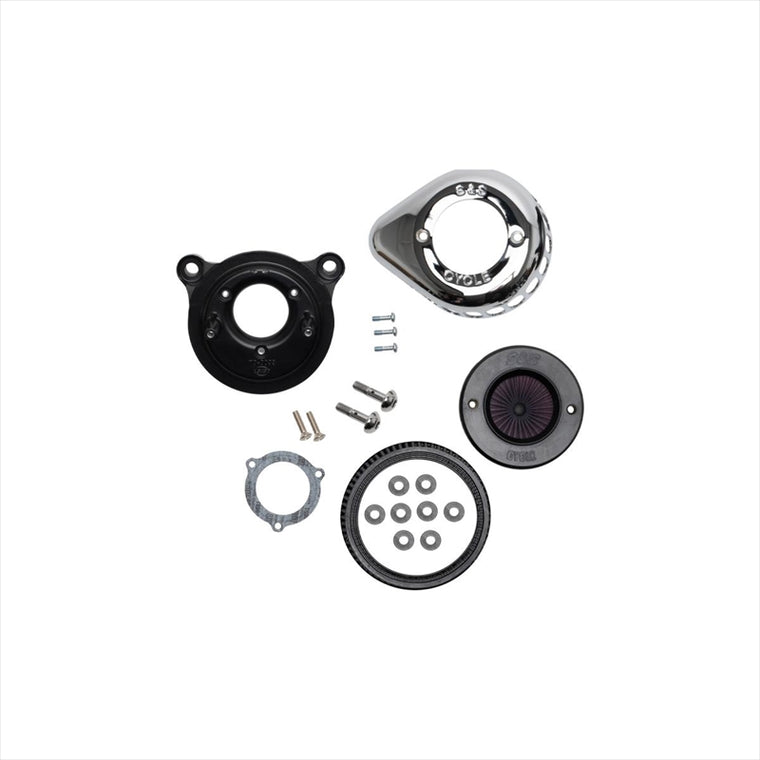 エスアンドエスサイクル | S＆S AirStinger エアスティンガーステルス エアクリーナーキット クローム ツインカム ケーブル2本引  01-17 | 170-0721A