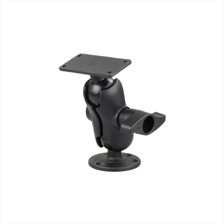 ラムマウント｜Humminbird用マウントプレート＆ラウンドベースセット(ショートアーム) Helix8-10＆Solix10対応 127ｘ50.8mm 2.25インチボール｜RAM-D-202-25-C-202U