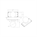 ラムマウント｜スクエアベース 4穴P1.5x3.5inch 2.25インチボール｜RAM-D-202U-24