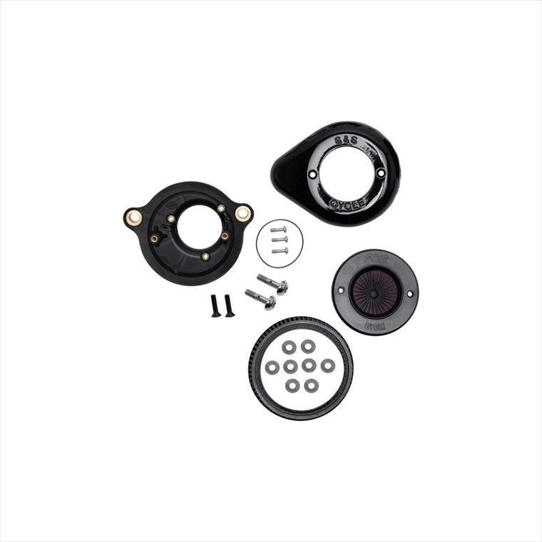 エスアンドエスサイクル | S＆S AirStinger エアスティンガーステルス エアクリーナーキット グロスブラック ミルウォーキーエイト 17-23 | 170-0718A