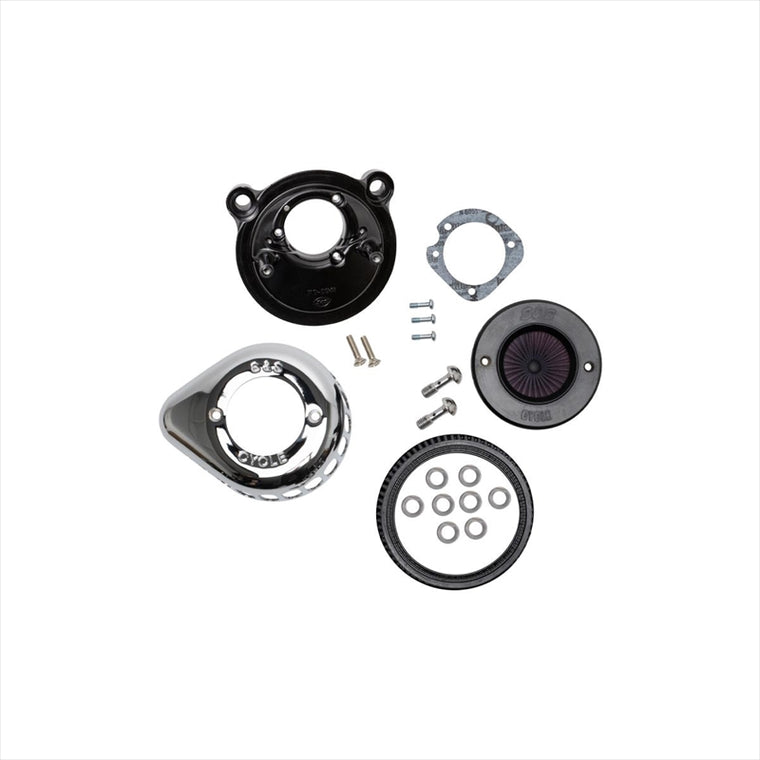 エスアンドエスサイクル | S＆S AirStinger エアスティンガーステルス エアクリーナーキット クローム スポーツスター 07-22 | 170-0725A