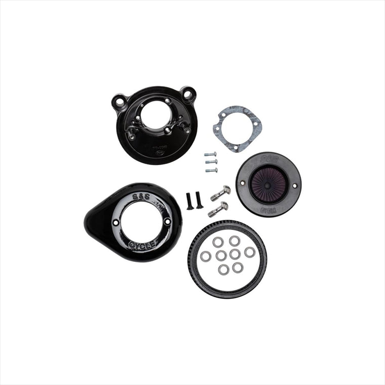 エスアンドエスサイクル | S＆S AirStinger エアスティンガーステルス エアクリーナーキット グロスブラック スポーツスター 07-22 | 170-0726A