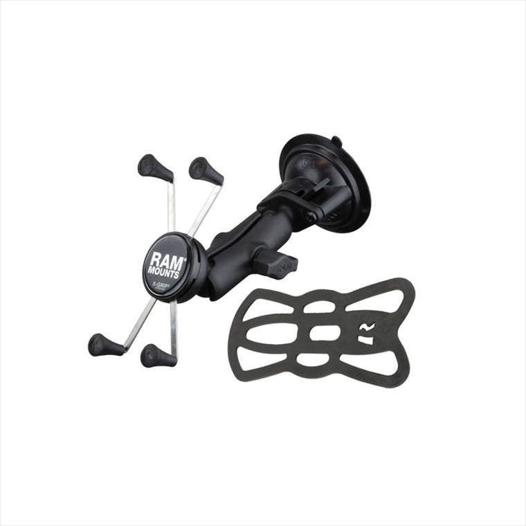 RAM MOUNTS(ラムマウント)Xグリップ M ＆ツイストロックサクションベースセット 標準アーム 吸盤径83.8mm 1インチボールRAM-B-166-UN10U