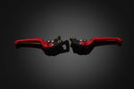 BIKERS(バイカーズ)｜レバーセット 可倒式 フラットタイプ レッド｜H0995-RED