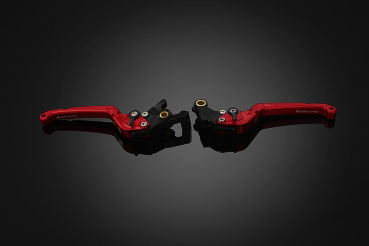 BIKERS(バイカーズ)｜レバーセット 可倒式 フラットタイプ レッド｜H0995-RED