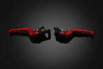BIKERS(バイカーズ)｜レバーセット 可倒式 カーブタイプ レッド｜H0997-RED