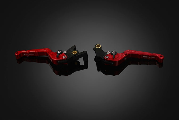 BIKERS(バイカーズ)｜レバーセット 可倒式 カーブタイプ レッド｜H0997-RED