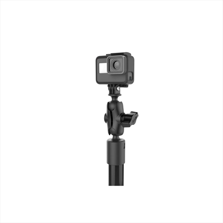 ラムマウント｜GoProマウント＆ダブルトラックベースセット(全長121.9cmタフポール) 1インチボール｜RAP-411-18-18-A-GOP1