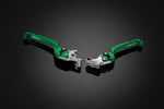 BIKERS(バイカーズ)｜レバーセット 可倒式 フラットタイプ グリーン｜H1028-GRN
