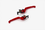 BIKERS(バイカーズ)｜レバーセット 可倒式 フラットタイプ レッド｜Y0551-RED