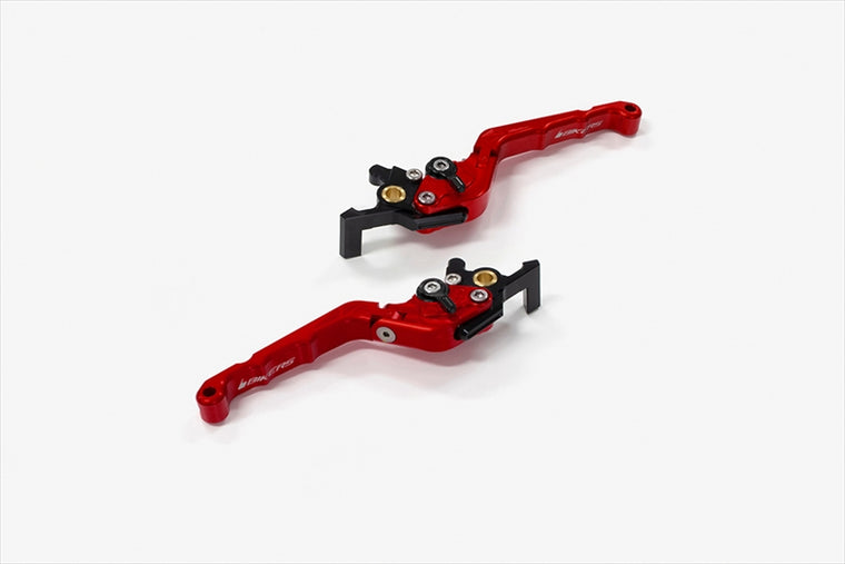 BIKERS(バイカーズ)｜レバーセット 可倒式 カーブタイプ レッド｜Y0553-RED