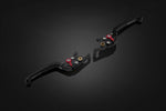 BIKERS(バイカーズ)｜レバーセット 可倒式 フラットタイプ ブラック｜H1020-BLK