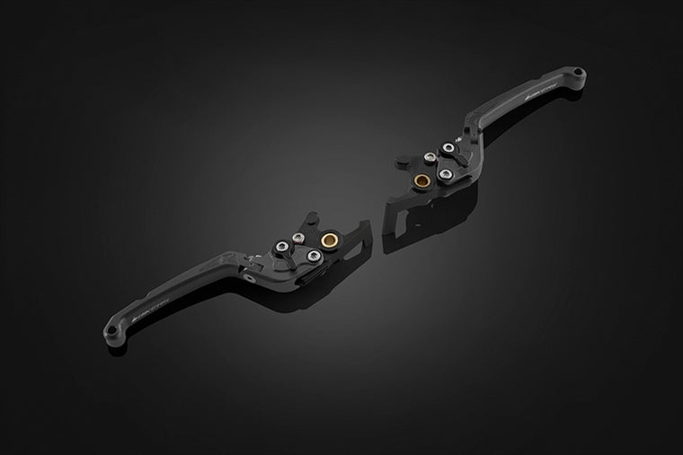 BIKERS(バイカーズ)｜レバーセット 可倒式 フラットタイプ グレー｜H1020-GRY