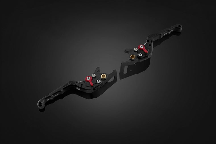 BIKERS(バイカーズ)｜レバーセット 可倒式 カーブタイプ ブラック｜H1022-BLK