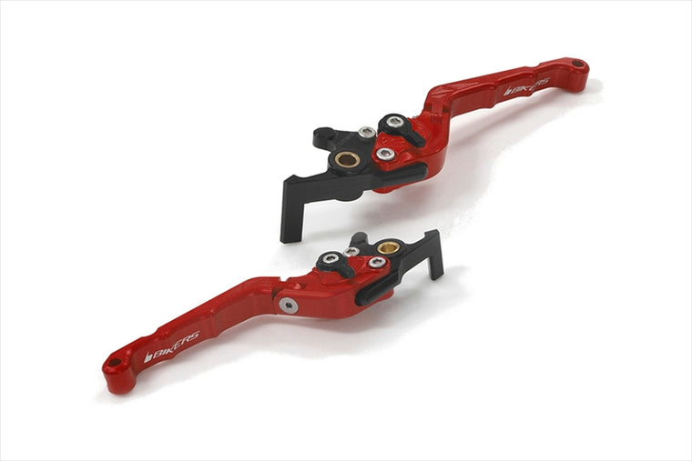 BIKERS(バイカーズ)｜レバーセット 可倒式 カーブタイプ レッド｜H1012-RED