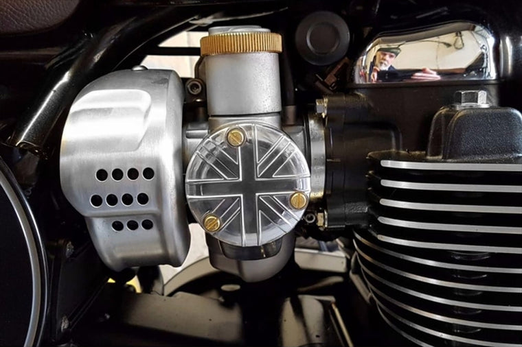 MOTONE CUSTOMS(モートーン)｜スロットルボディカバー ユニオンジャック ポリッシュ｜MMU008