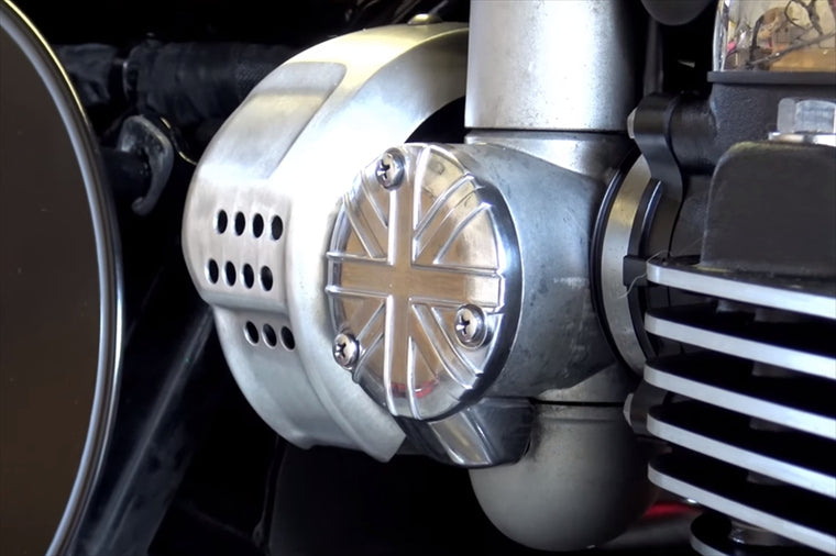 MOTONE CUSTOMS(モートーン)｜スロットルボディカバー ユニオンジャック ポリッシュ｜MMU008
