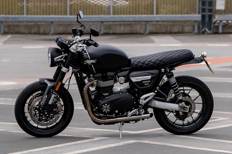 MOTONE CUSTOMS(モートーン)｜クラッチバッジ ユニオンジャック ブラック/ポリッシュ｜MMU031