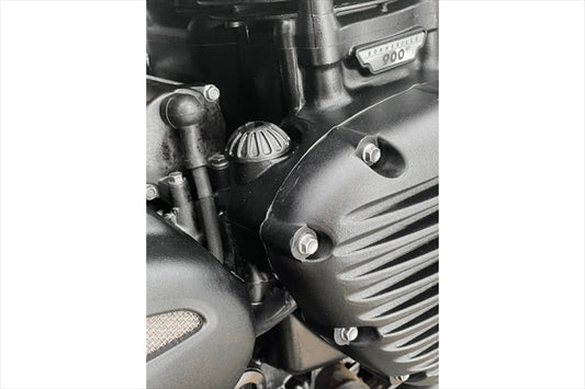 MOTONE CUSTOMS(モートーン)｜オイルフィラーキャップ ROSWELL ブラック｜MMU054