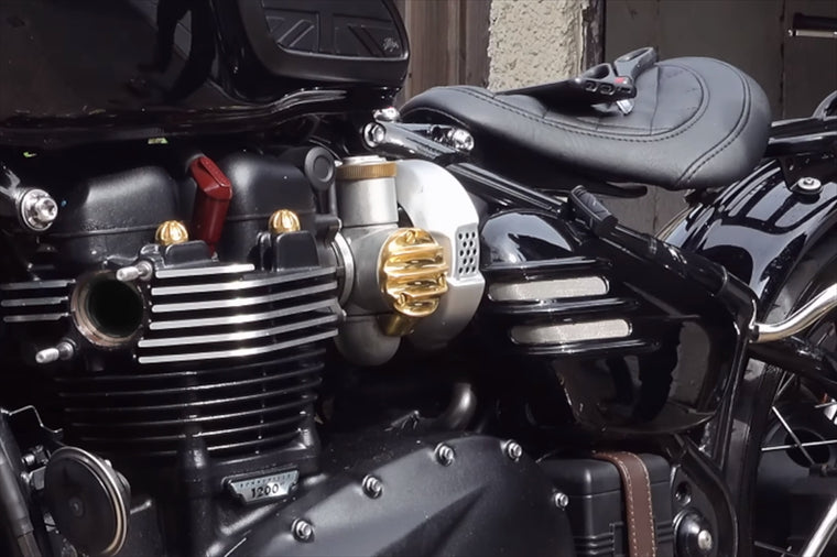 MOTONE CUSTOMS(モートーン)｜スロットルボディカバー リブ ブラス｜MMU508