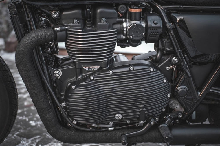 MOTONE CUSTOMS(モートーン)｜エキゾーストクランプ ステルス ブラック｜MMU526