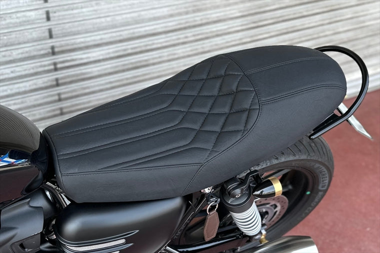 MOTONE CUSTOMS(モートーン)｜シート RATTLER カフェスタイル ブラック｜MSM024