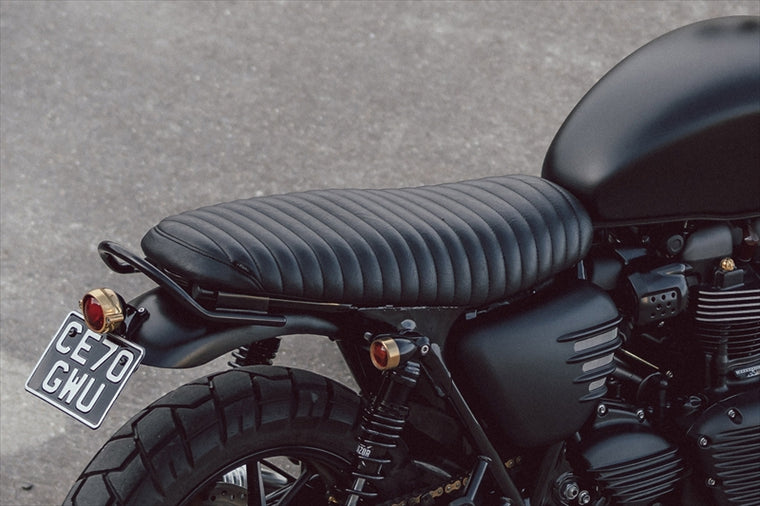 MOTONE CUSTOMS(モートーン)｜シート VIPER リブ ブラック｜MSM025