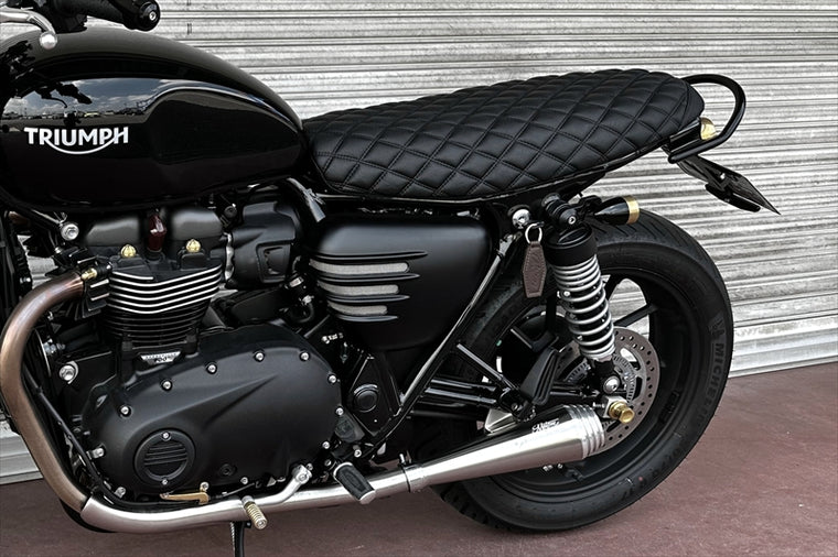 MOTONE CUSTOMS(モートーン)｜シート BLACKADDER ダイヤモンドステッチ ブラック｜MSM028