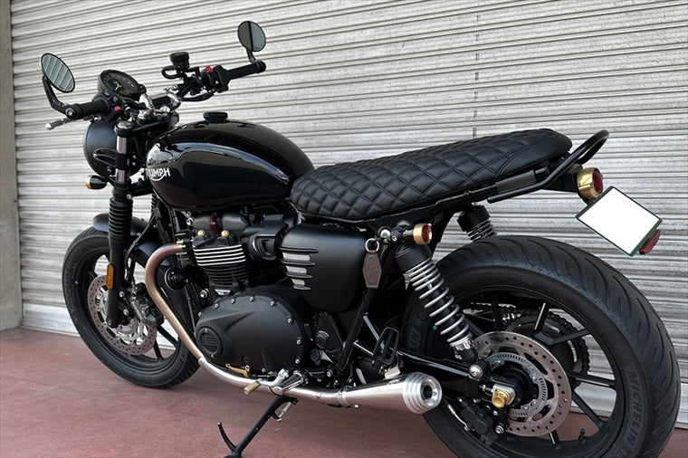 MOTONE CUSTOMS(モートーン)｜シート BLACKADDER ダイヤモンドステッチ ブラック｜MSM028