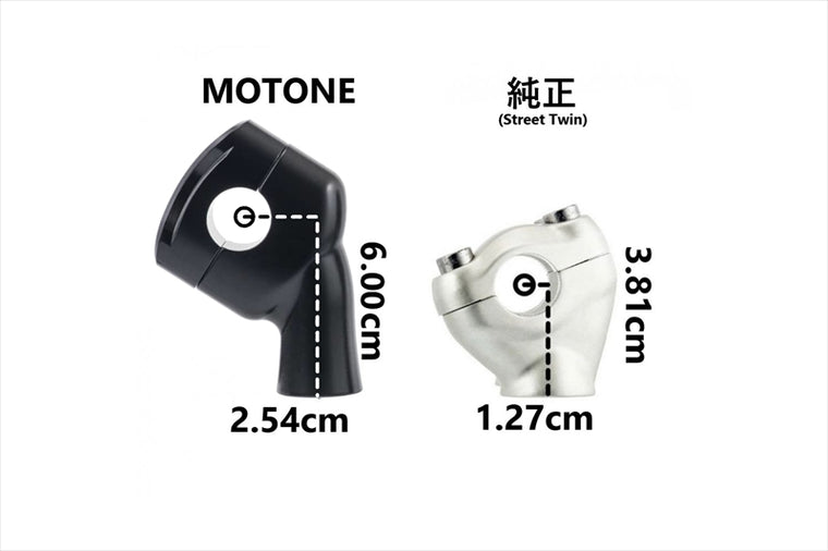 MOTONE CUSTOMS(モートーン)｜ハンドルライザー 22mm ブラック｜MTE040