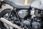 MOTONE CUSTOMS(モートーン)｜サイドカバー リブ グロスブラック｜MTE140