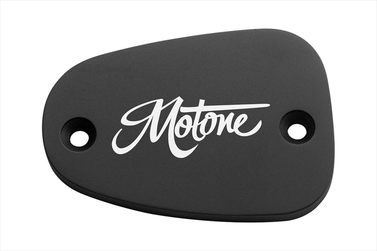 MOTONE CUSTOMS(モートーン)｜マスターシリンダーキャップ Motoneロゴ アルミビレット｜SNG224