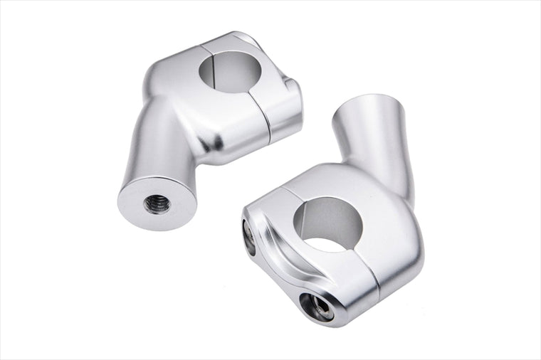 MOTONE CUSTOMS(モートーン)ハンドルライザー 25.4mm シルバーMTE088+MTE070