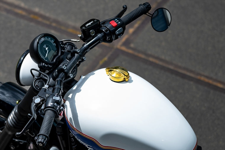 MOTONE CUSTOMS(モートーン)｜モンツァタンクキャップ ブラス｜NMX020+NMX003