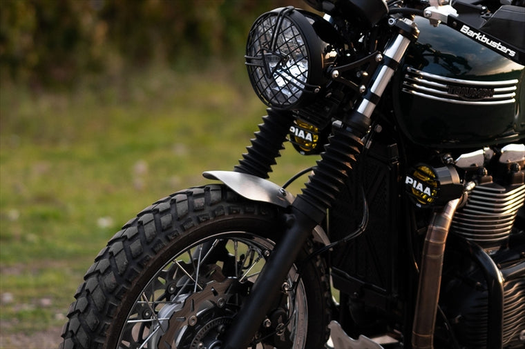 MOTONE CUSTOMS(モートーン)｜フロントフェンダー SHORTY アルミ ブラッシュ｜MTE110