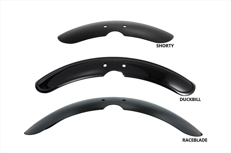 MOTONE CUSTOMS(モートーン)｜フロントフェンダー RACEBLADE アルミ ブラック｜MTE123