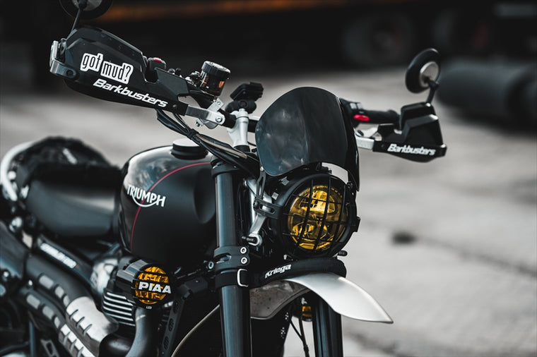 MOTONE CUSTOMS(モートーン)｜スクリーン MICROBLADE アルミ グロスブラック｜MTE187