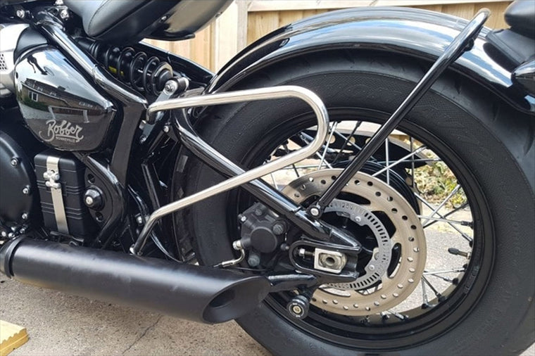 MOTONE CUSTOMS(モートーン)サドルバッグサポート 左右 ポリッシュMCB003