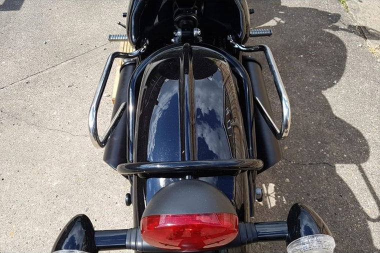 MOTONE CUSTOMS(モートーン)サドルバッグサポート 左右 ポリッシュMCB003