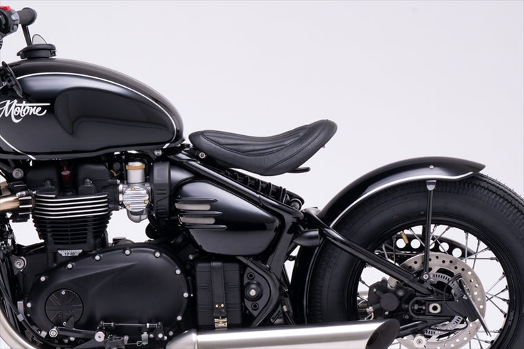 MOTONE CUSTOMS(モートーン)シート KING COBRA リブ ブラックMSM029