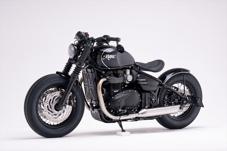 MOTONE CUSTOMS(モートーン)シート KING COBRA リブ ブラックMSM029