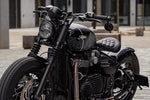MOTONE CUSTOMS(モートーン)｜サイドカバー VENTURA リブ マットブラック｜MTE164