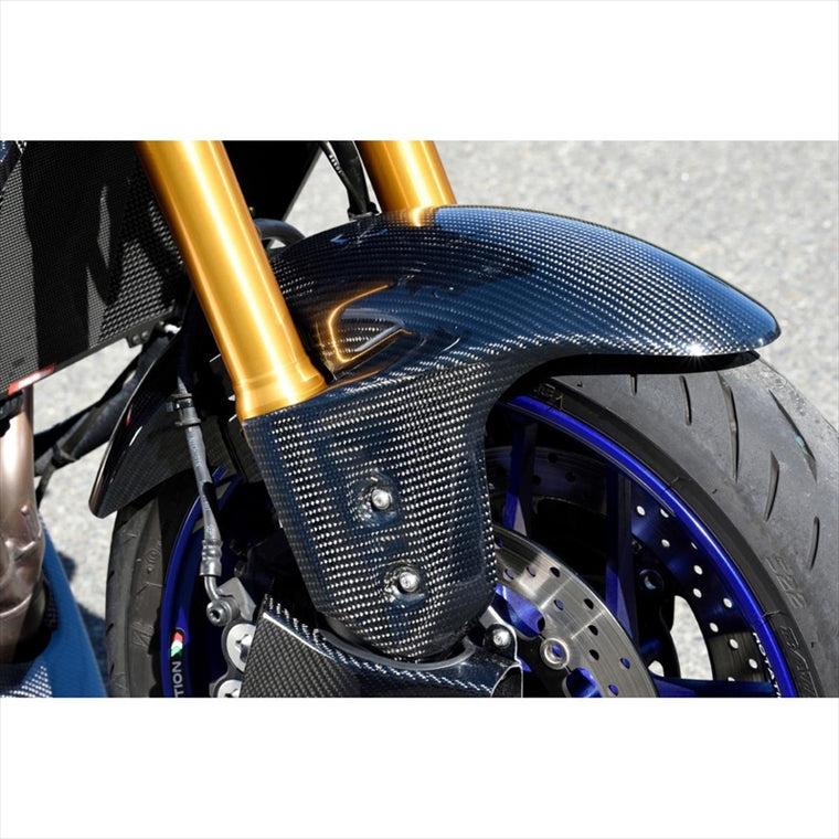 バイクパーツ 外装<br>マジカルレーシング フロントフェンダー/綾織カーボン<br>001-MT0922-400A 4550255839307<br>MT-09/SP 21-<br>