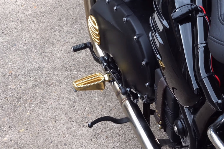 MOTONE CUSTOMS(モートーン)｜フットレスト ブラス｜MMU581