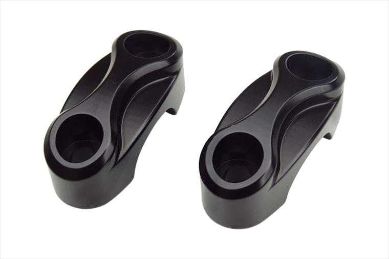 MOTONE CUSTOMS(モートーン)｜ハンドルバークランプ 25.4mm アルミ 2ピース ブラック｜MTE069
